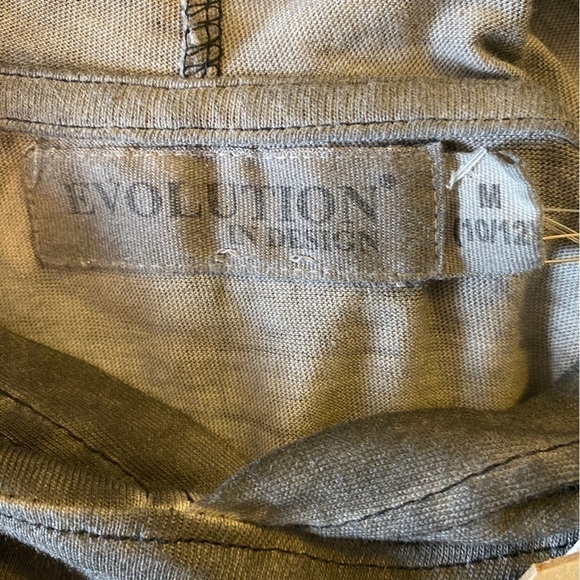 NWT Evolution Hooded T-Shirt Grey Wash Ladies Med - Picture 4 of 9